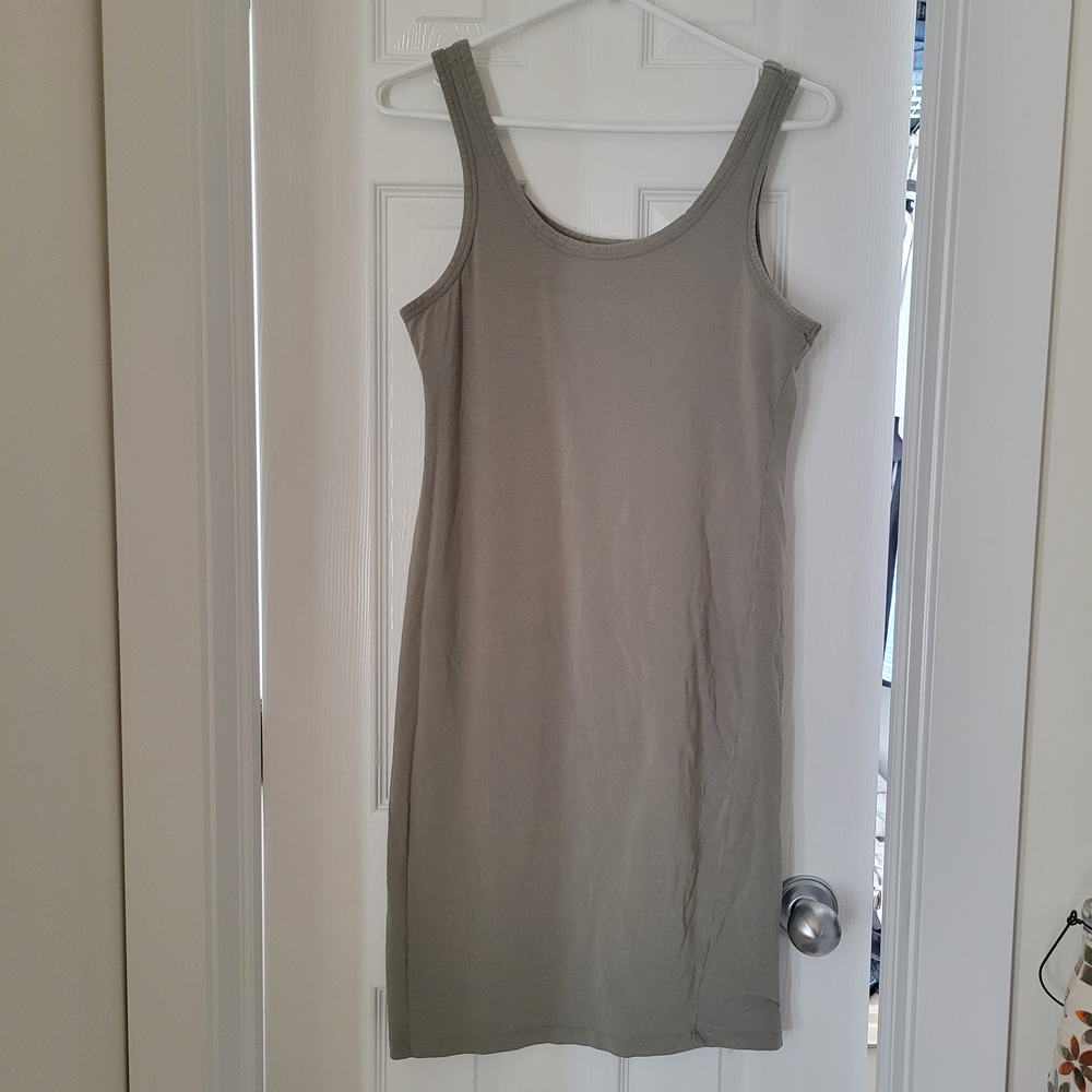Olive Scoop Neck Tank Dress Size L